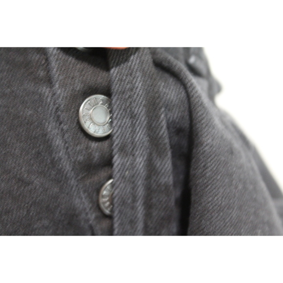 Agolde Women Black Denim Shorts Button Fly Raw Hem Size 25 - Picture 4 of 11